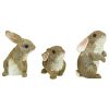 S/3 Baby Bunny Rabbit Den Statues