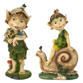 Set Perry And Pixie Gnome Statues