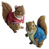 Set Of Granma & Granpa Squirrel Statues