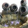 Urns And Barrel Waterfall Fountain