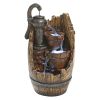 Farm Cistern Barrel Illuminated Fountain