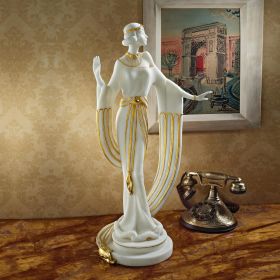 Draped In Gold Art Deco Dancer Statue