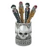 Gothic Skull Vessel And Pen Set