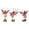 S/3 Crosstweed Meadow Fairy Statues