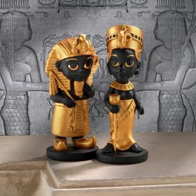 S/2 Mini Egyptian King/Queen Statues