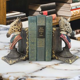 Giraffe & Zebra Bookends