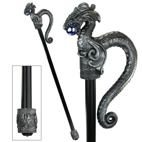 Rampant Rogue Dragon Walking Stick