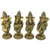 Set Of 4 Musical Ganesha