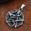 Stainless Steel Pentagram Snake Pendant Vintage