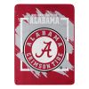 ALABAMA OFFICIAL NCAA "Dimensional" Micro Raschel Throw Blanket; 46" x 60"