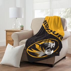 MISSOURI OFFICIAL NCAA "Halftone" Micro Raschel Throw Blanket; 46" x 60"