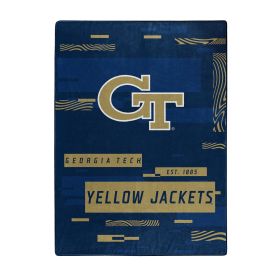 GEORGIA TECH OFFICIAL NCAA "Digitize" Raschel Throw Blanket; 60" x 80"