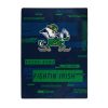 NOTRE DAME OFFICIAL NCAA "Digitize" Raschel Throw Blanket; 60" x 80"