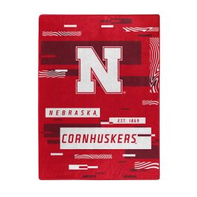 NEBRASKA OFFICIAL NCAA "Digitize" Raschel Throw Blanket; 60" x 80"