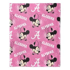 Alabama OFFICIAL NCAA & Disney's Minnie Mouse Character Hugger Pillow & Silk Touch Throw Set