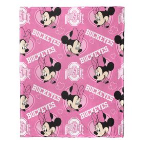 Ohio State OFFICIAL NCAA & Disney's Minnie Mouse Character Hugger Pillow & Silk Touch Throw Set