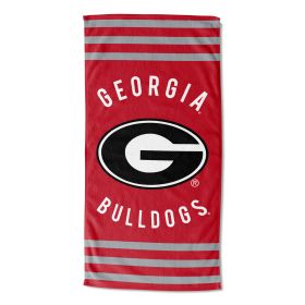 Georgia OFFICIAL NCAA "Stripes" Beach Towel; 30" x 60"