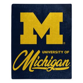 Michigan OFFICIAL NCAA "Signature" Raschel Throw Blanket