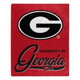 Georgia OFFICIAL NCAA "Signature" Raschel Throw Blanket