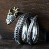 Vintage Personality Exaggerated Fashion Snake Ring Hip-hop Gothic Open Ring Banquet Jewelry Accessories Gift