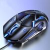 Mute Wired Mouse Six Keys Luminous Game E-Sports Machinery Computer Accessories