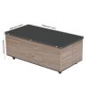 Modern Lift Top Coffee Table Multi Functional Table with 3 Drawers in Walnut & Black