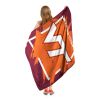 VIRGINIA TECH OFFICIAL NCAA "Halftone" Micro Raschel Throw Blanket; 46" x 60"