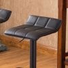 Belham Black Round Top with Black Leg And Base Metal Bar Table and 2 Swivel Black Bonded Leather Adjustable Bar Stool Bar Sets