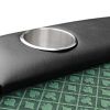 INO Design 96inch Oval Poker Table Detachable Armrest Chip Tray Green Speed Cloth Surface Stainless Steel Pedestal Base