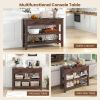 3-tier Console Table with 2 Drawers for Living Room Entryway