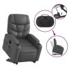 Electric Stand up Massage Recliner Chair Gray Faux Leather