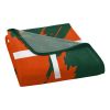 MIAMI OFFICIAL NCAA "Halftone" Micro Raschel Throw Blanket; 46" x 60"