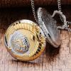 New Soviet Sickle hammer Style Quartz Pocket Watch Men women Vintage Bronze Pendant Best Gift masculino relogio Silver