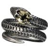 Vintage Personality Exaggerated Fashion Snake Ring Hip-hop Gothic Open Ring Banquet Jewelry Accessories Gift