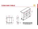 White High Gloss 6-Shelf Bar Table