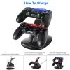 Charging Dock Station Dual Micro USB Charger Stand For PS4 Pro/PS4 Slim Gamepad Controller Handle Charging Station