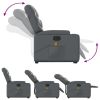 Electric Stand up Massage Recliner Chair Gray Faux Leather