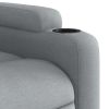 Stand up Massage Recliner Chair Light Gray Fabric