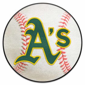 MLB - Oakland Athletics Baseball Mat 27" diameter (SKU: 6408)