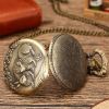 Rabbit Animal Roman Numerals Quartz Pocket Watch Easter Souvenir Hollow Case Steampunk Vintage Pendant Necklace Gifts Clock