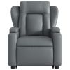 Stand up Massage Recliner Chair Gray Faux Leather