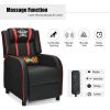 Massage Racing Gaming Single Recliner Chair