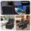 Massage Gaming Recliner Chair with Headrest and Adjustable Backrest for Home Theater