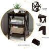 3-Tier X-Design Nightstands with Storage Shelves for Living Room Bedroom