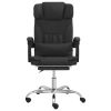 Massage Reclining Office Chair Black Faux Leather