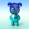 Mini Bear Fan With 3 Modes Wind Speed; Rechargeable Multicolor Portable Fan For Student And Office Workers Carry USB Charging