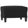 Sofa Chair with Footstool Black 23.6" Faux Leather