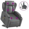 Stand up Massage Recliner Chair Gray Faux Leather