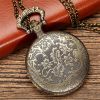 Rabbit Animal Roman Numerals Quartz Pocket Watch Easter Souvenir Hollow Case Steampunk Vintage Pendant Necklace Gifts Clock